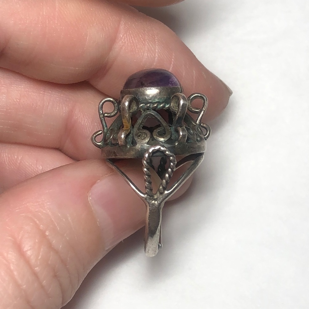 Amethyst Ottoman Crown Ring Adjustable - image 7
